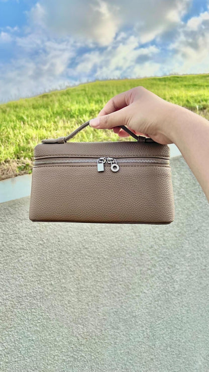 Small Pink Leather Tote Bag