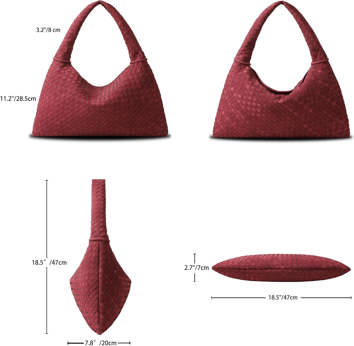 Large Woven Suede Bag Tory