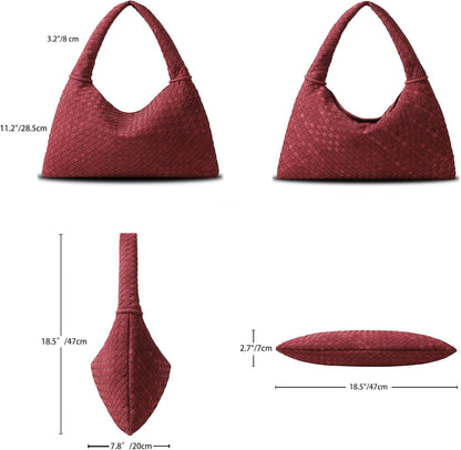 Large Woven Suede Bag Tory