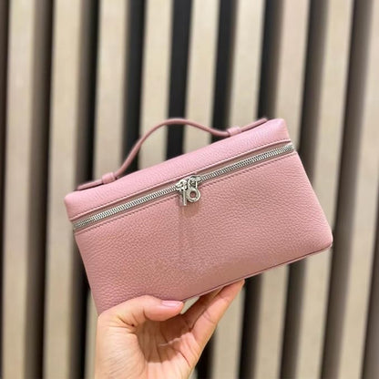 Small Pink Leather Tote Bag