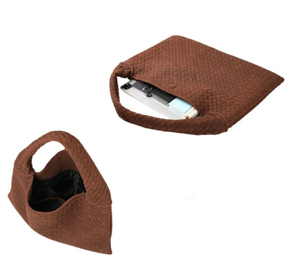 Large Woven Suede Bag Tory