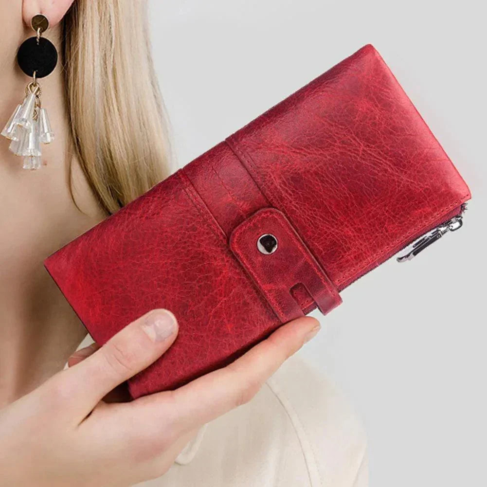 Women's Genuine Leather Long Wallet - Longy