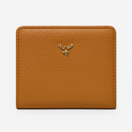 Women's Compact Genuine Leather Wallet - Roseli