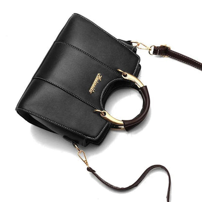 Luxurious Women's Leather Crossbody Bag - Atena