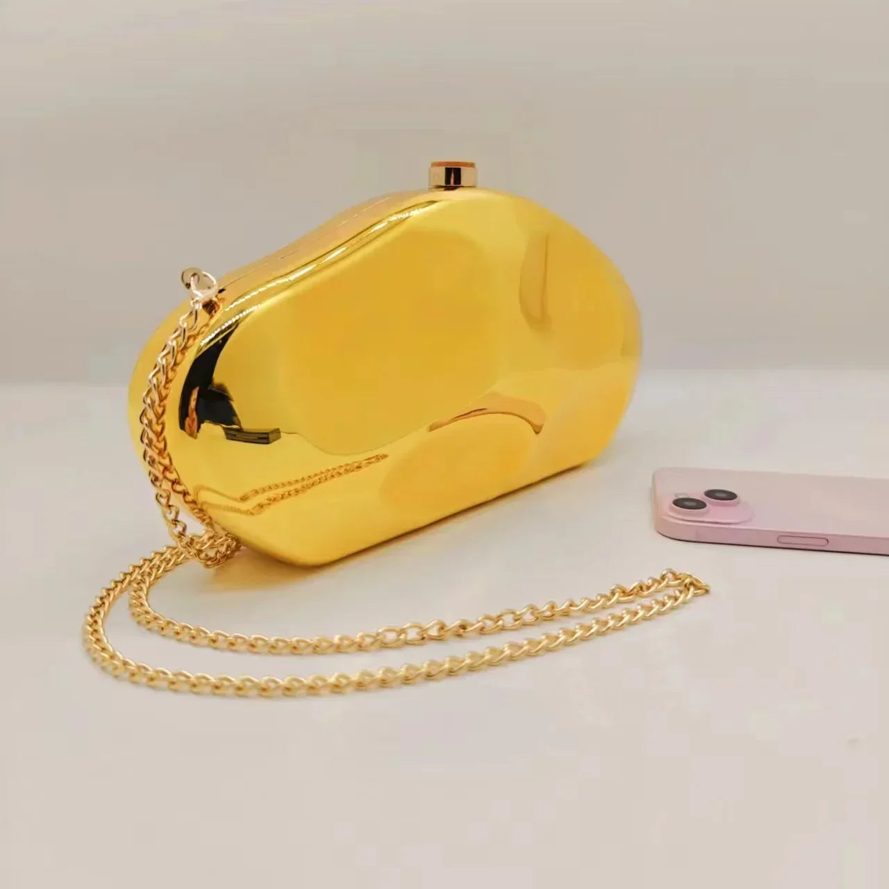 Nicole Metallic Clutch Bag