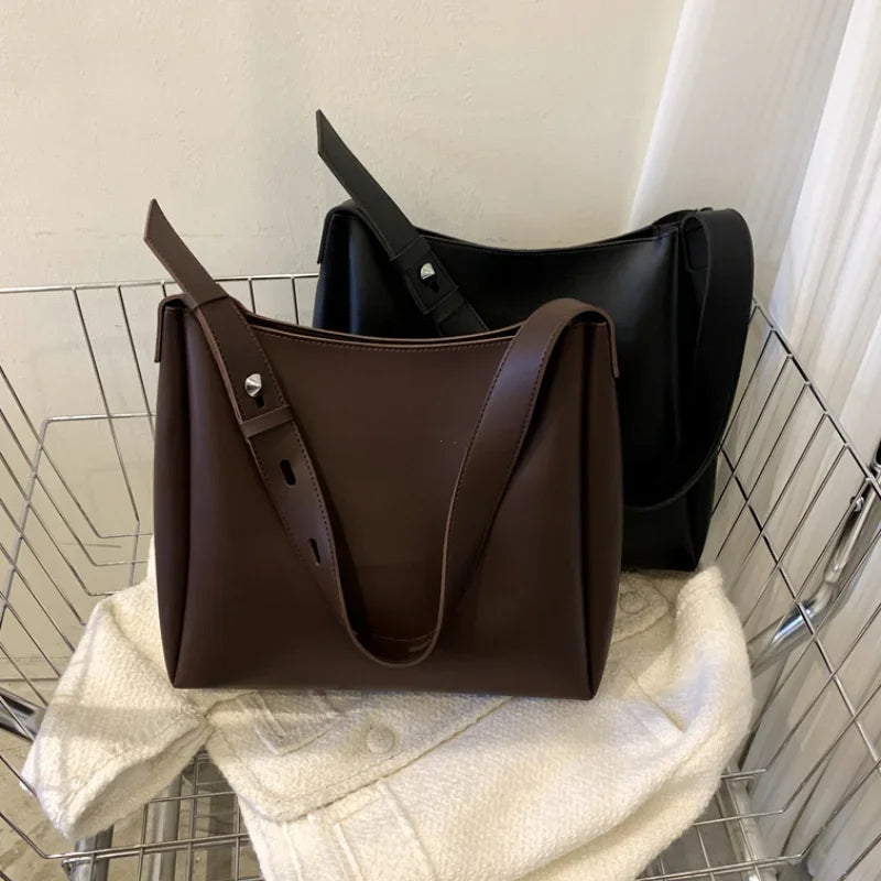 Leather Bag + Pouch - Glass