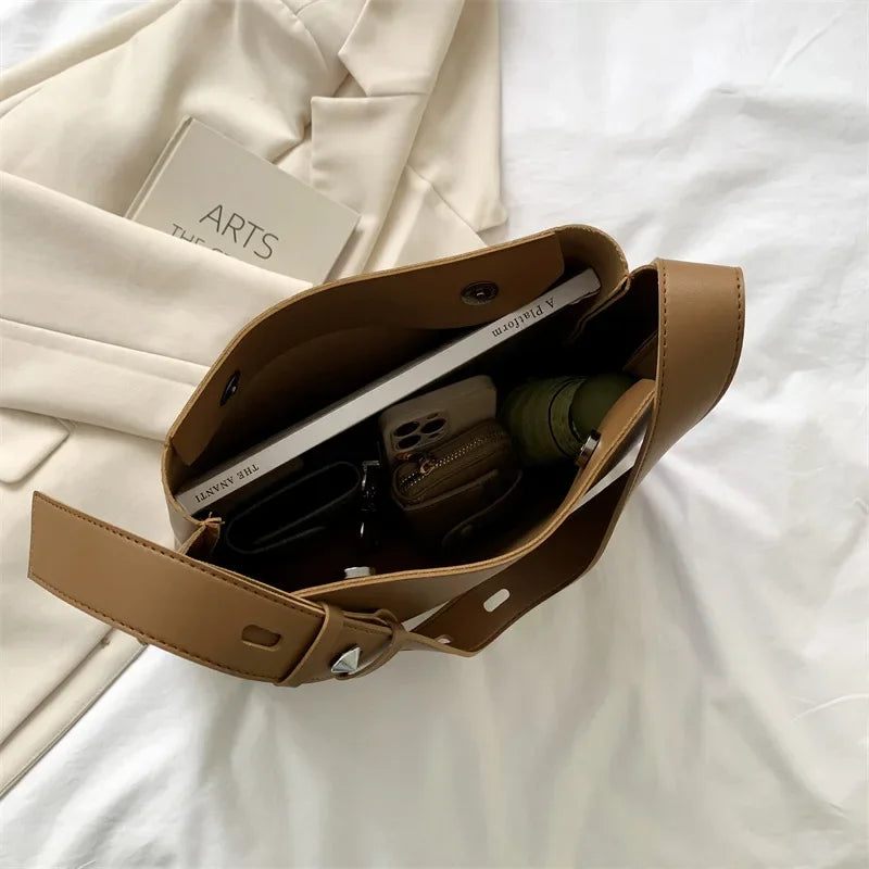 Leather Bag + Pouch - Glass