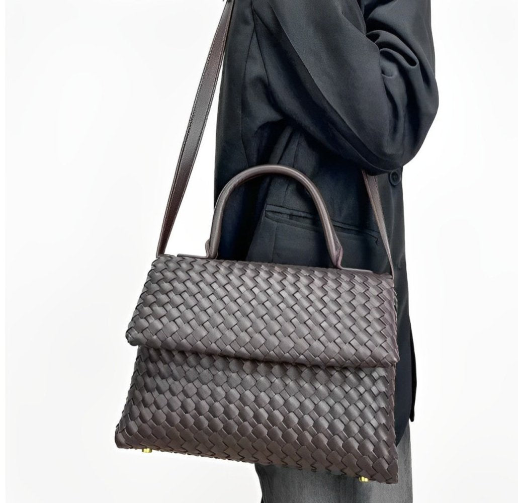 Débora Woven Leather Bag
