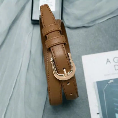 Women's Genuine Leather Belt - Noir