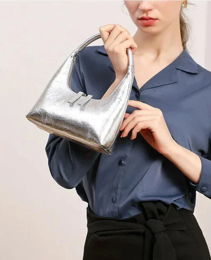 Aurora Leather Baguette Bag