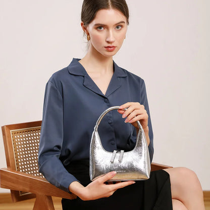 Aurora Leather Baguette Bag