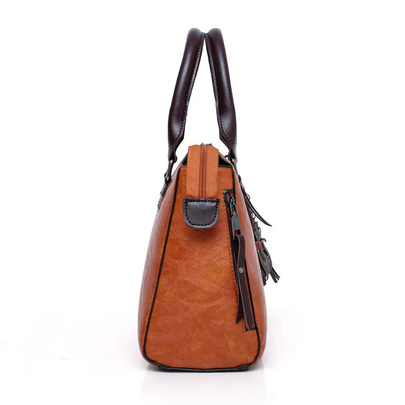 Premium Leather Kit - Bag + Wallet + Clutch + Complimentary Pouch