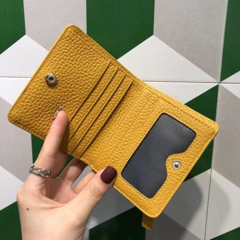Women's Compact Genuine Leather Wallet - Roseli