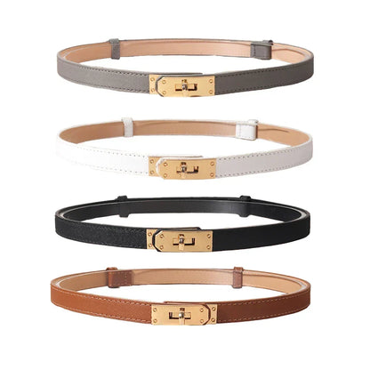Women's Genuine Leather Clasp Belt - Délise