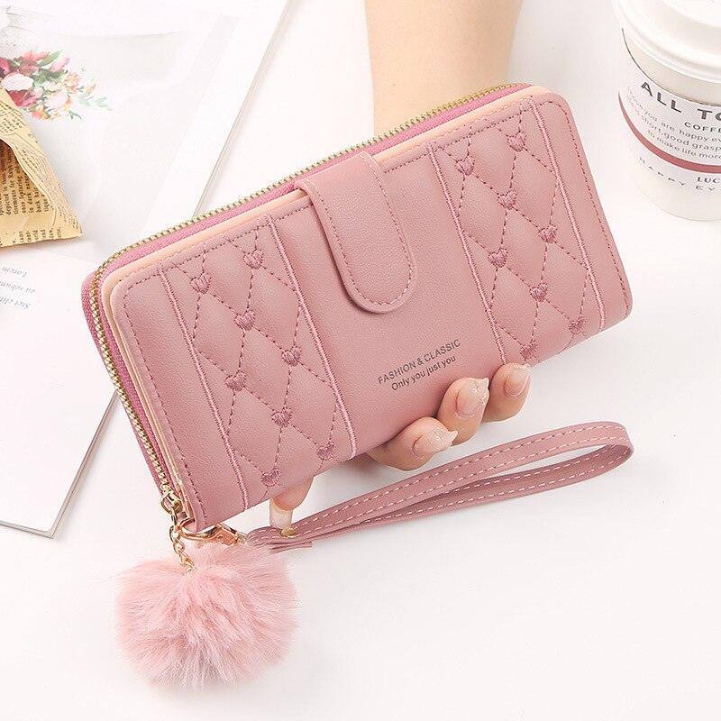 Women's Embroidered Puffer Leather Wallet - Lilie