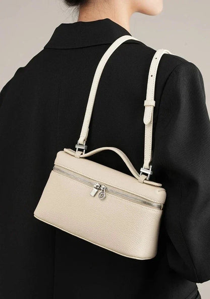 Small Pink Leather Tote Bag