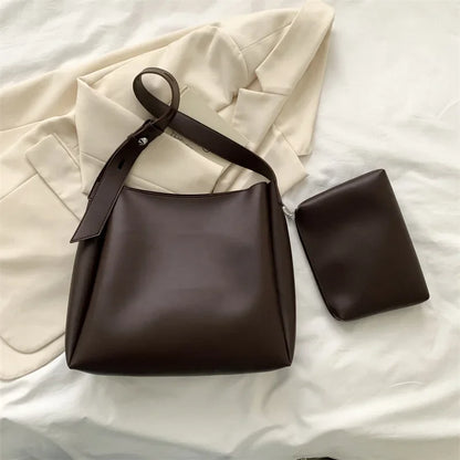 Leather Bag + Pouch - Glass