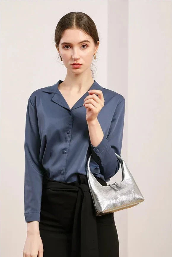 Aurora Leather Baguette Bag