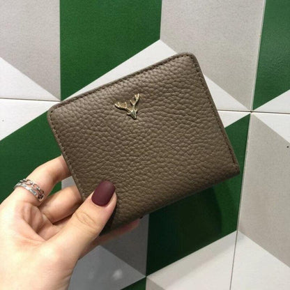 Women's Compact Genuine Leather Wallet - Roseli