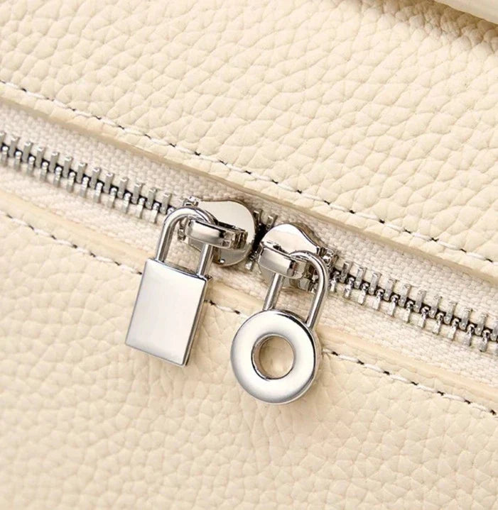 Small Pink Leather Tote Bag