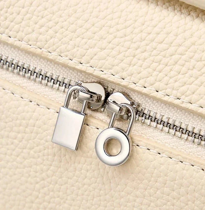 Small Pink Leather Tote Bag