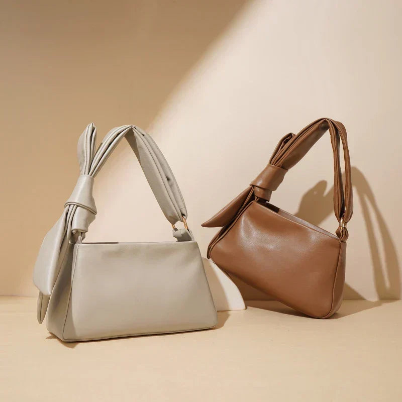 Leather Crossbody Bow Bag Hilda