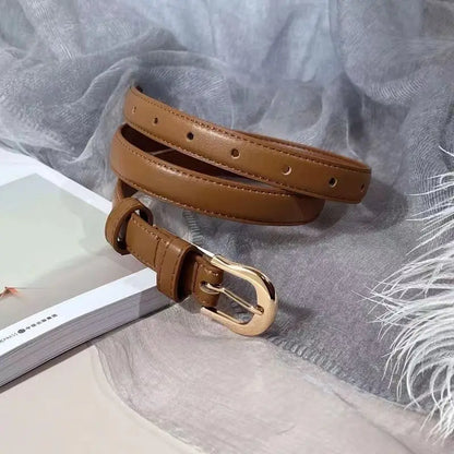 Women's Genuine Leather Belt - Noir