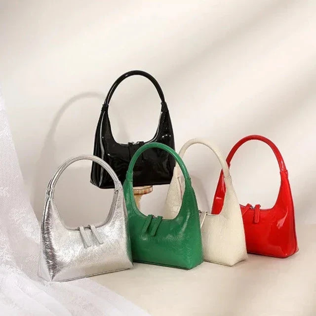Aurora Leather Baguette Bag