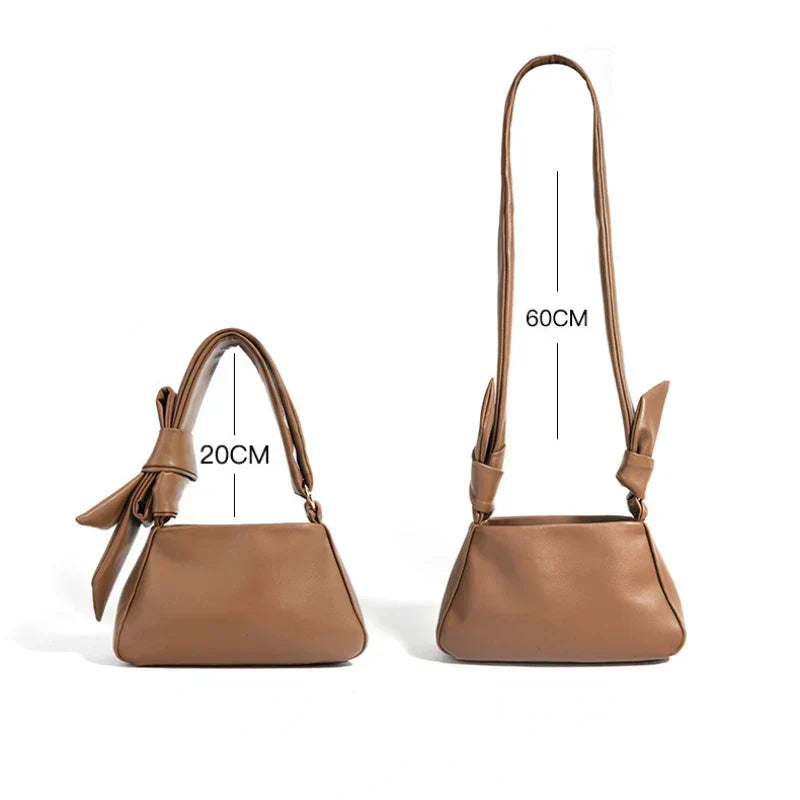 Leather Crossbody Bow Bag Hilda
