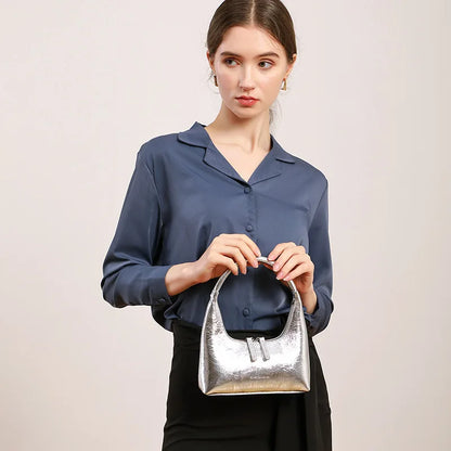 Aurora Leather Baguette Bag