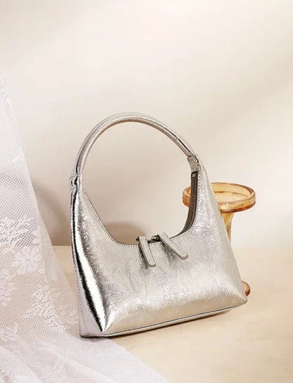 Aurora Leather Baguette Bag