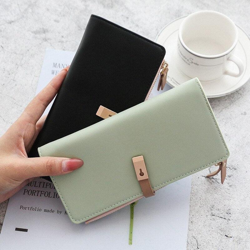 Women's Slim Leather Wallet - Louize