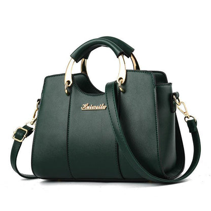 Luxurious Women's Leather Crossbody Bag - Atena