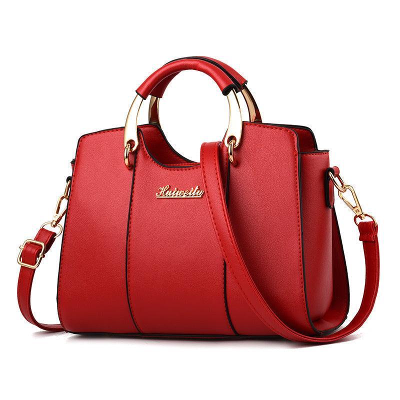Luxurious Women's Leather Crossbody Bag - Atena
