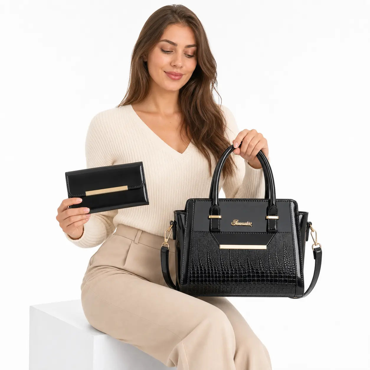 Bag and Wallet Kit in Leather - Cror